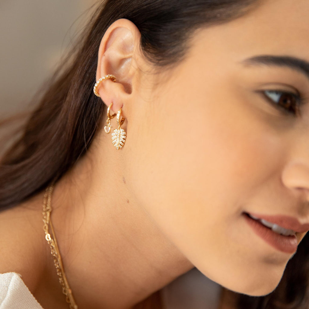 Arielle Heart Earrings - Gold