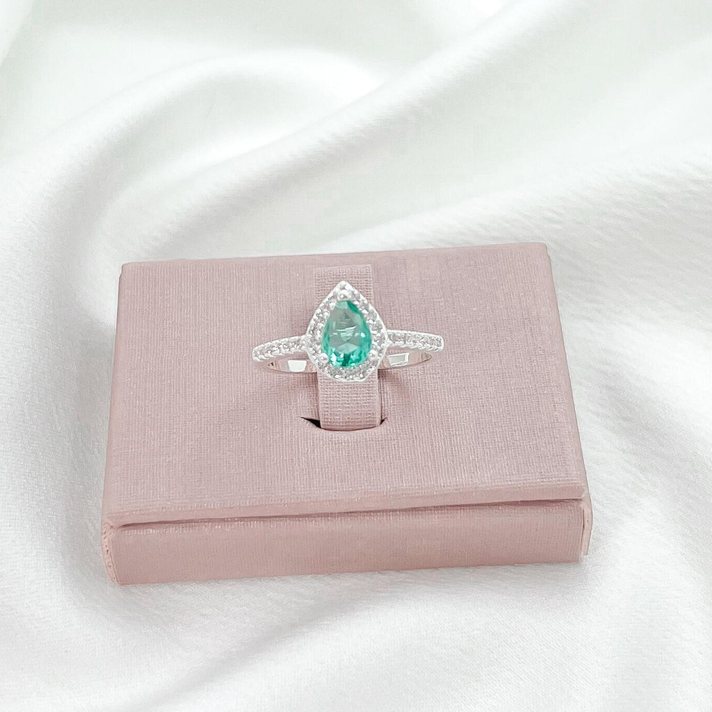 Aqua Halo Ring