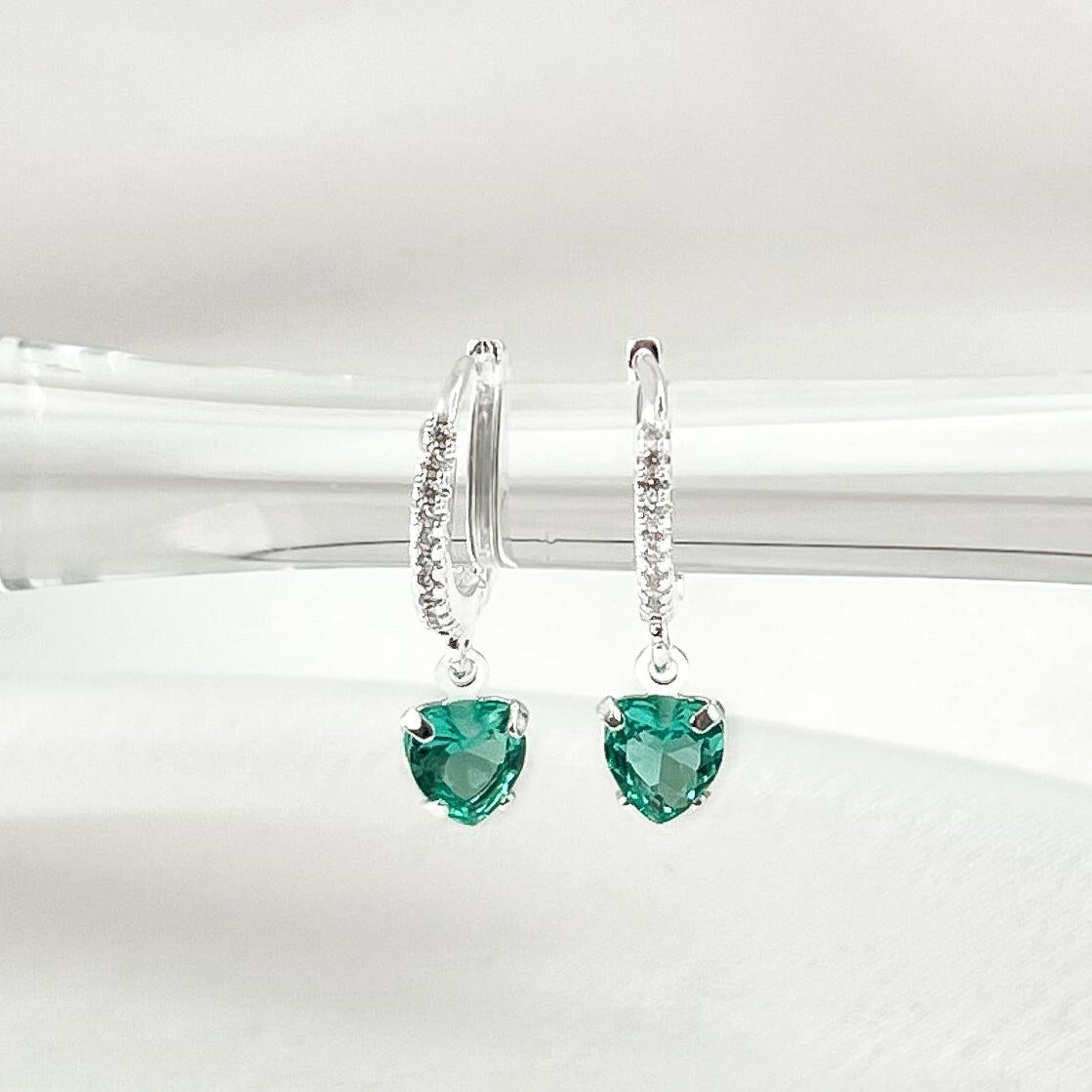 Ocean Hearts Mini Hoops