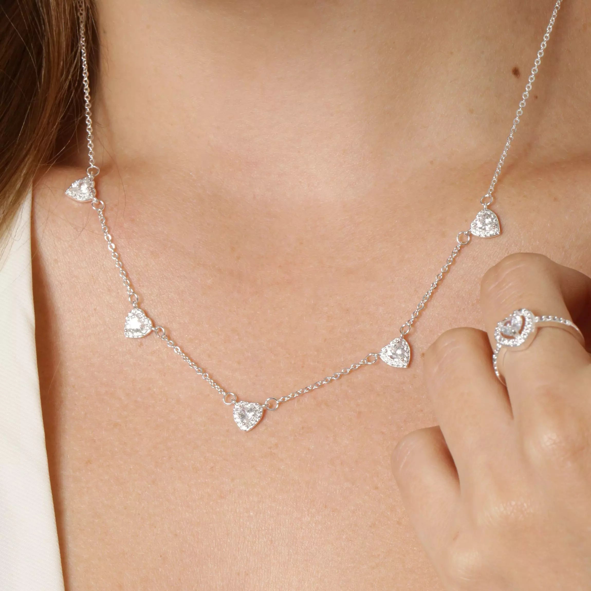 Rosalie Heart Set - White
