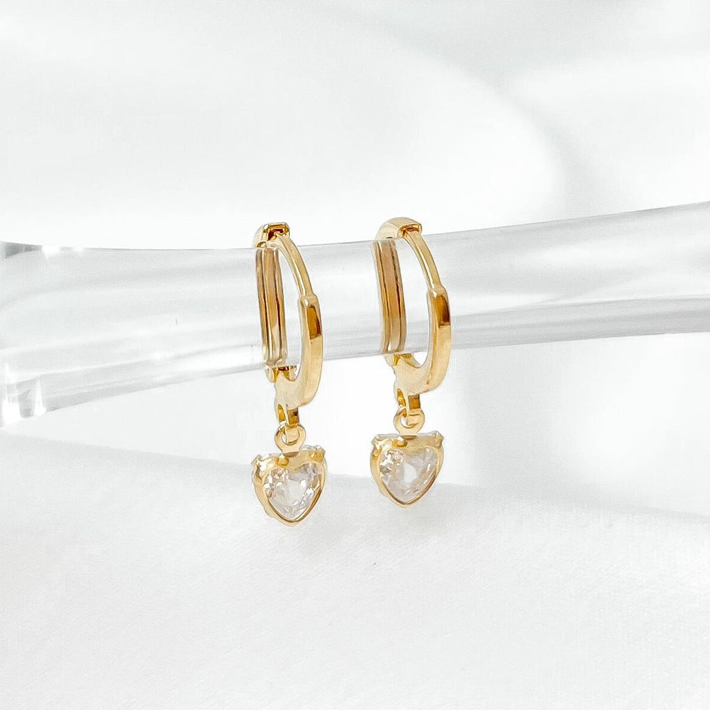 Arielle Heart Earrings - Gold