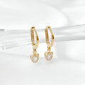 Arielle Heart Earrings - Gold