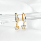 Arielle Heart Earrings - Gold