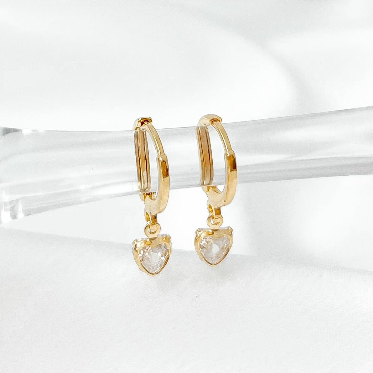 Arielle Heart Earrings - Gold