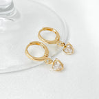 Arielle Heart Earrings - Gold