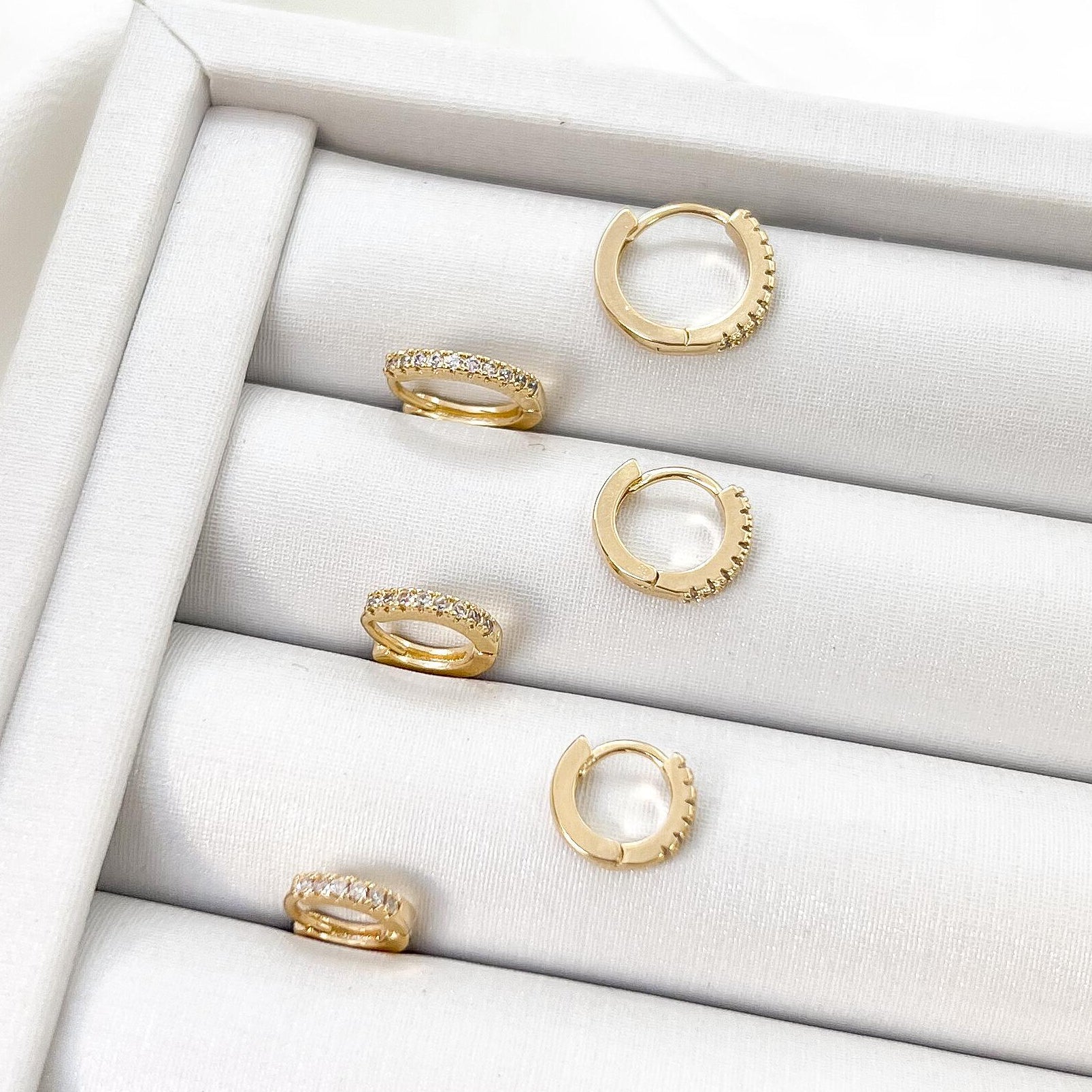 Bianca Pavé Huggie Earrings