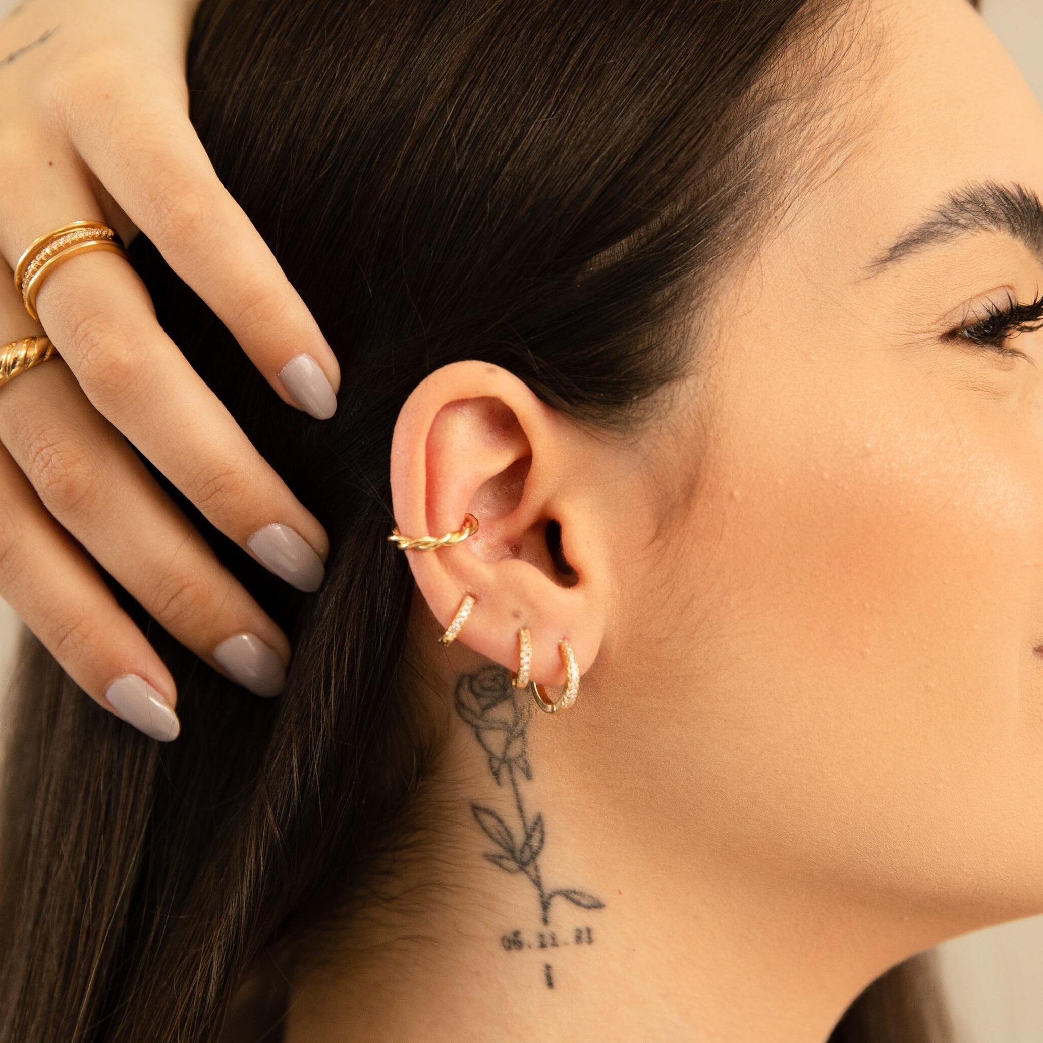Bianca Pavé Huggie Earrings