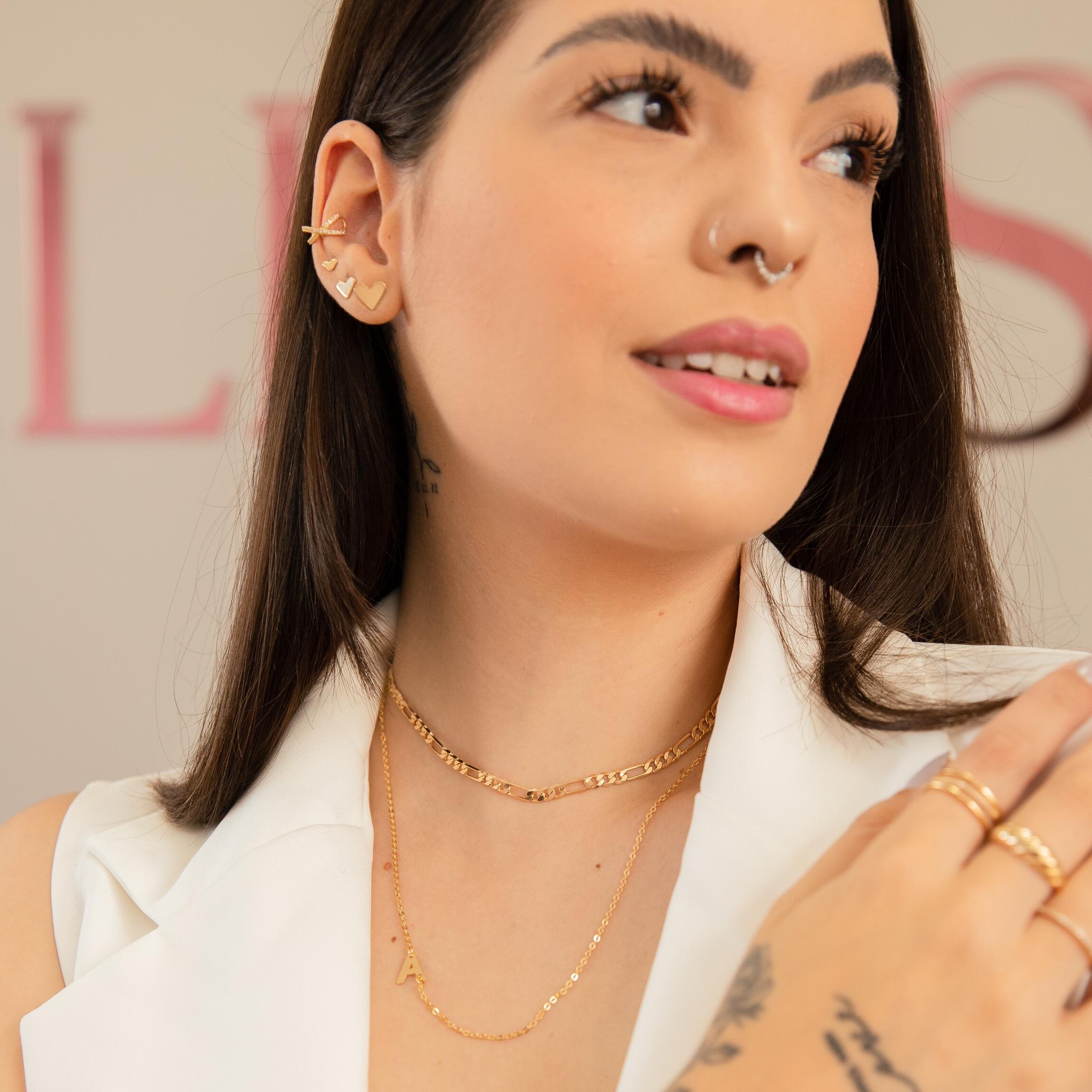 Lovie Heart Stud - Gold
