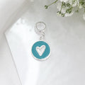 Aqua Open Heart Charm