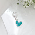 Aqua Heart Charm