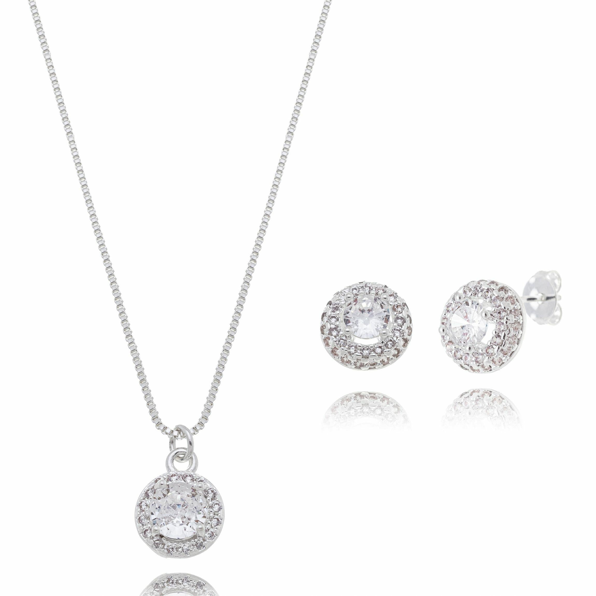 Ayla Halo Set - Silver