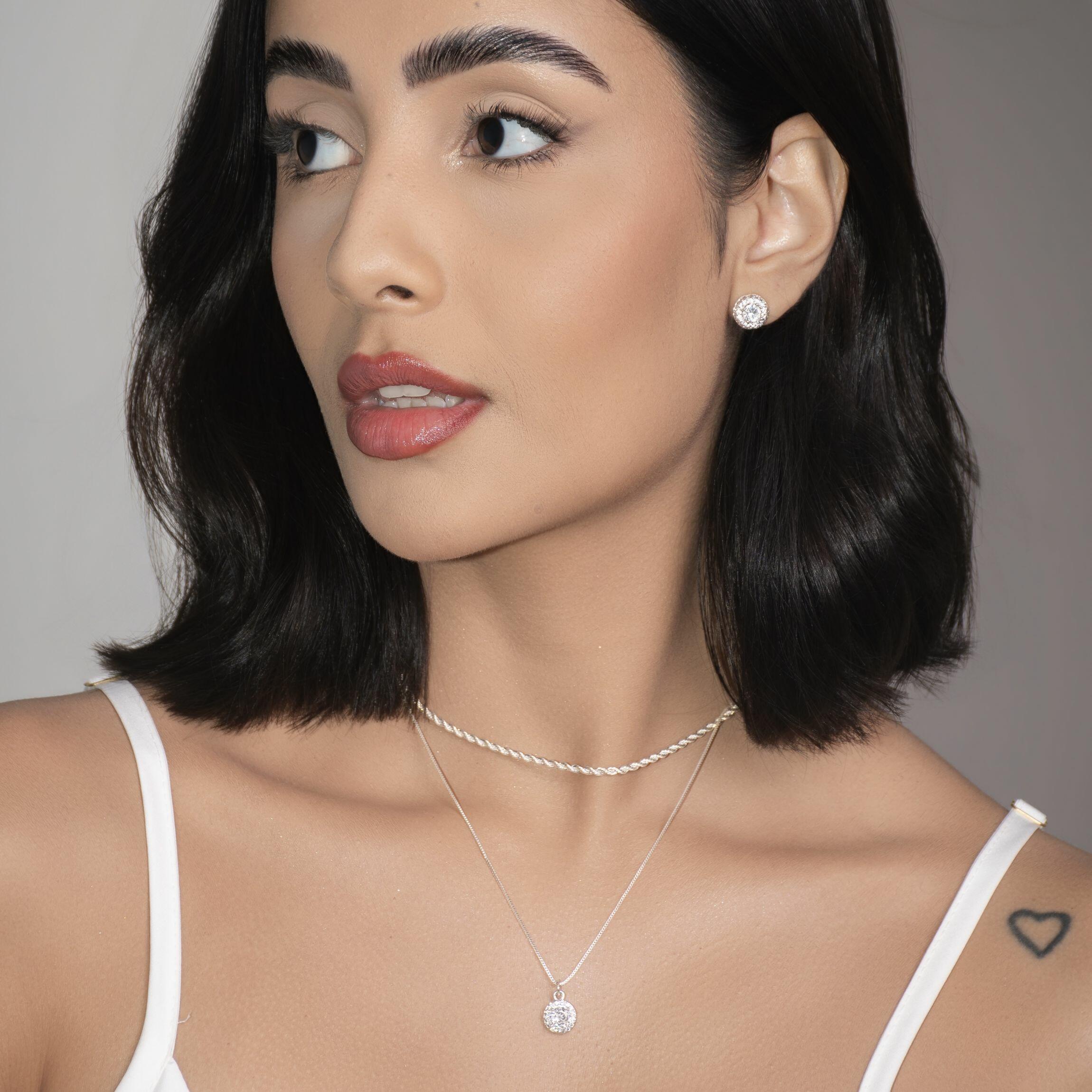 Ayla Halo Set - Silver