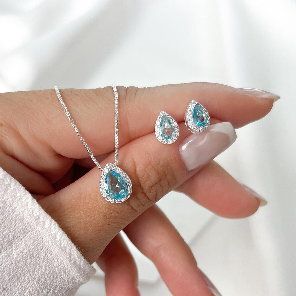 Serena Crystal Set - Turquoise