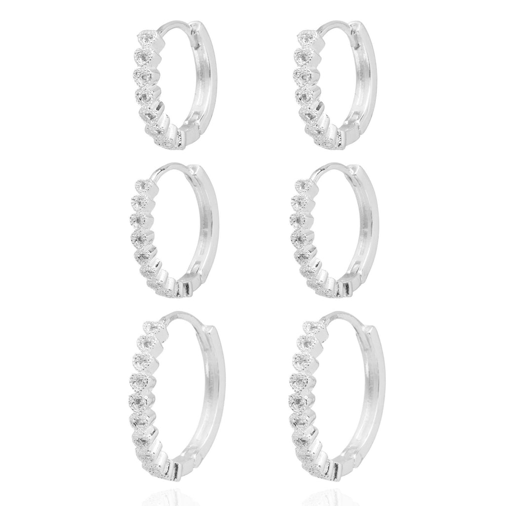 Petite Crystal Heart Trio