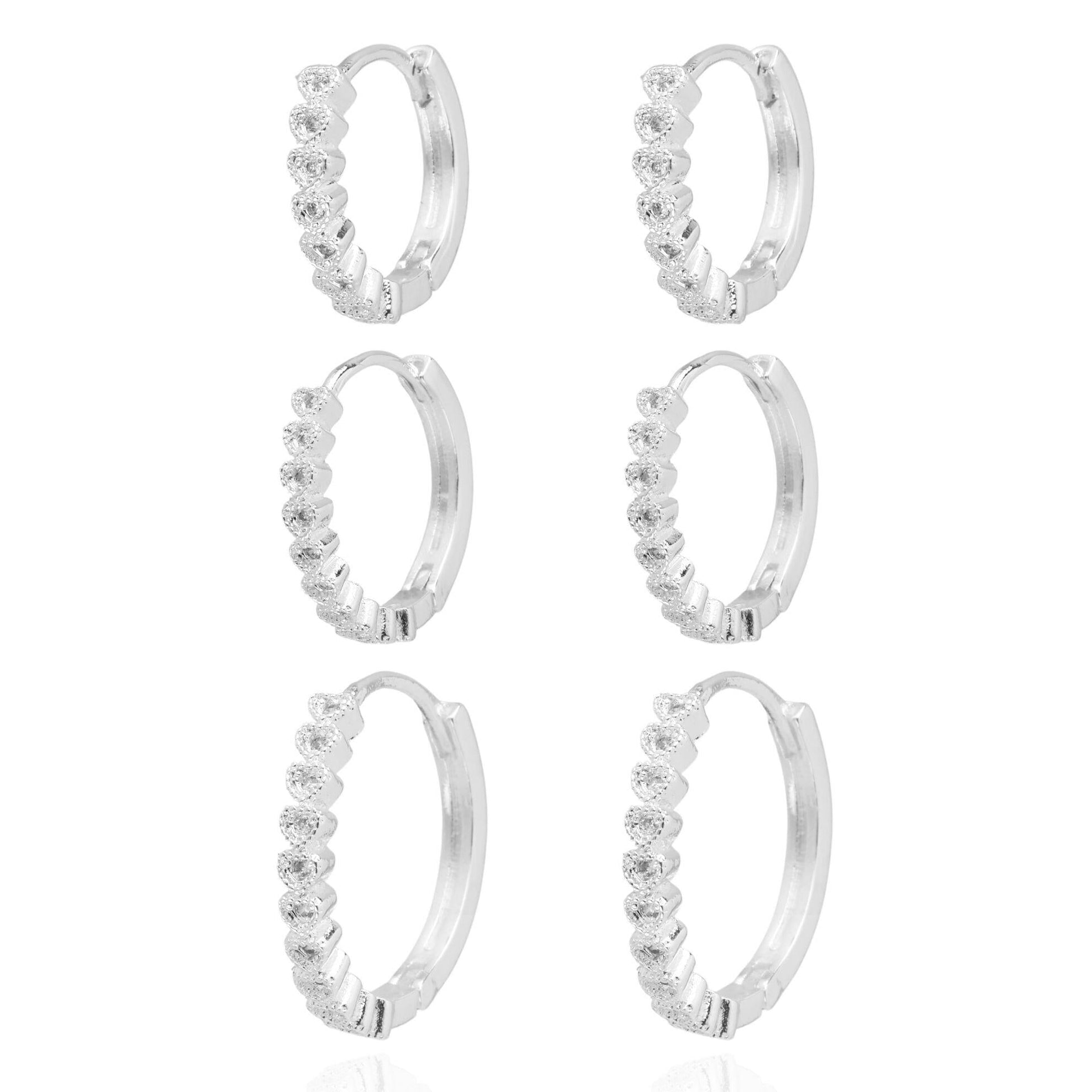 Petite Crystal Heart Trio