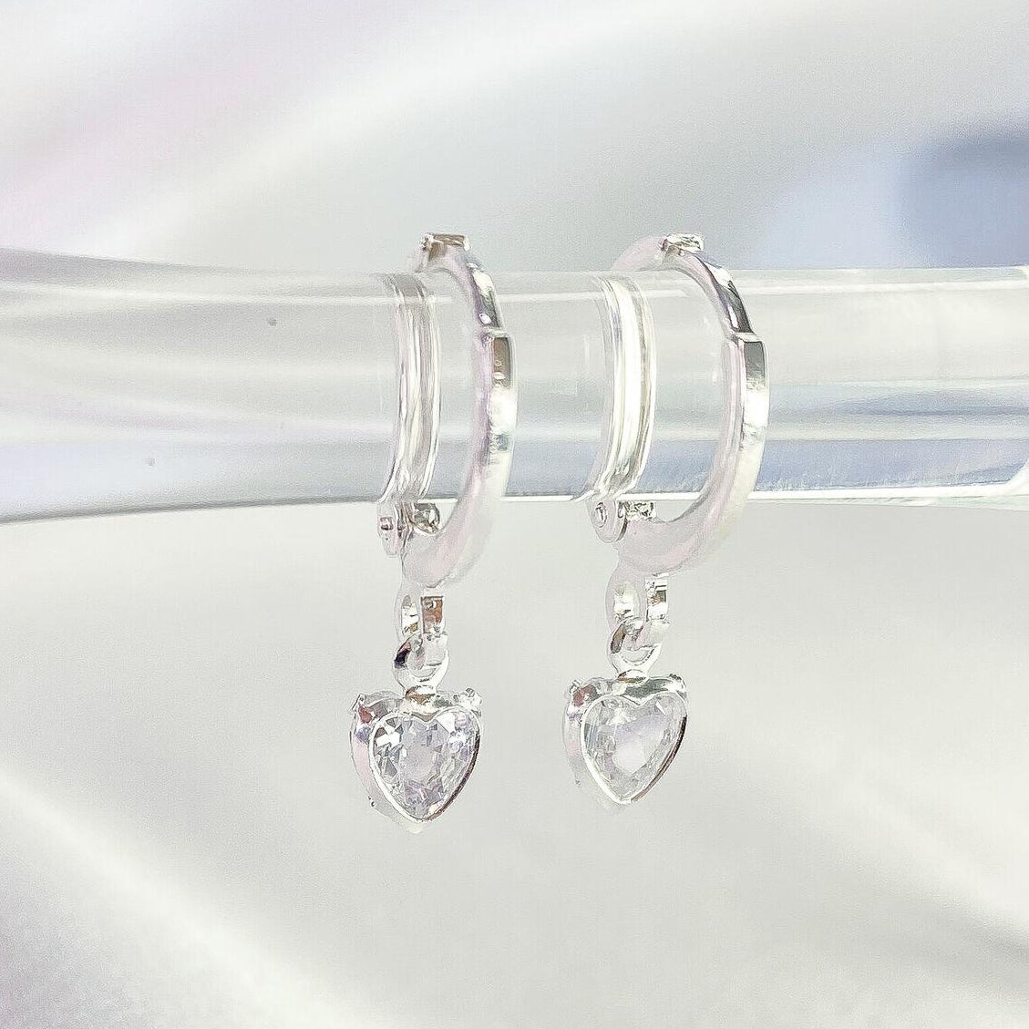 Arielle Heart Earrings - Silver