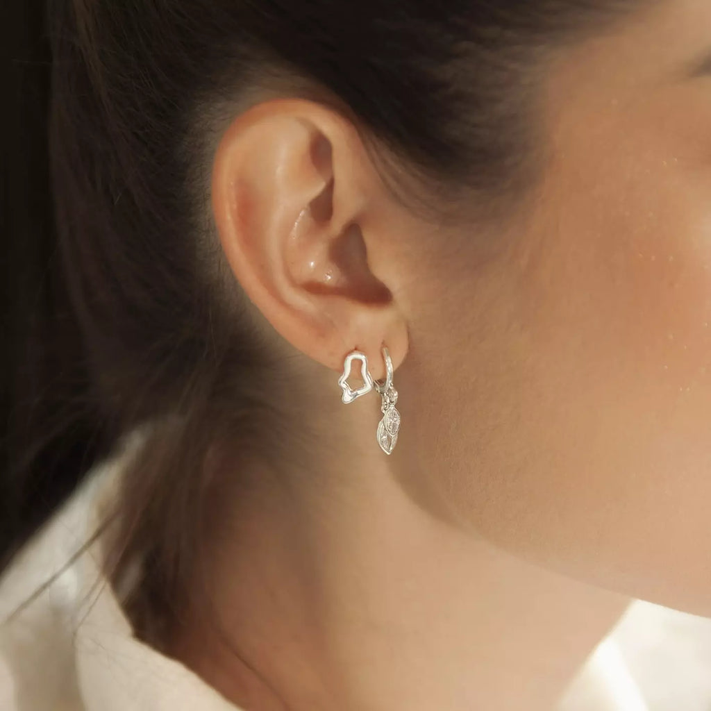 Solé Double Drop Earrings - Silver