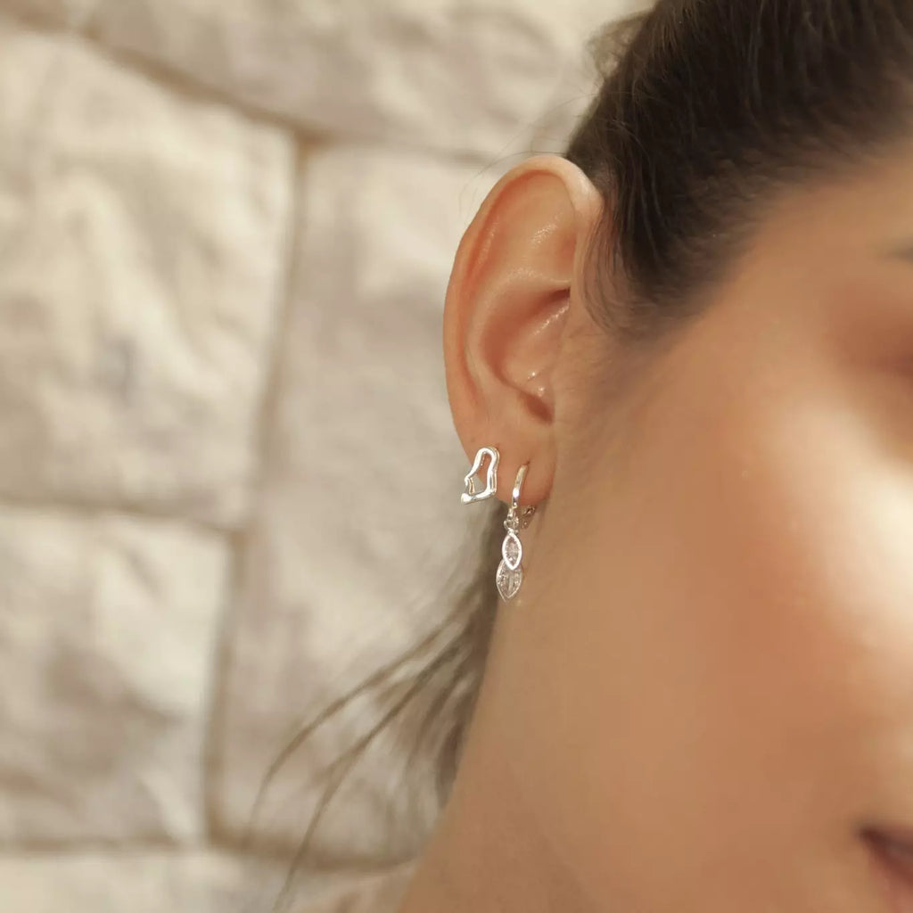 Solé Double Drop Earrings - Silver