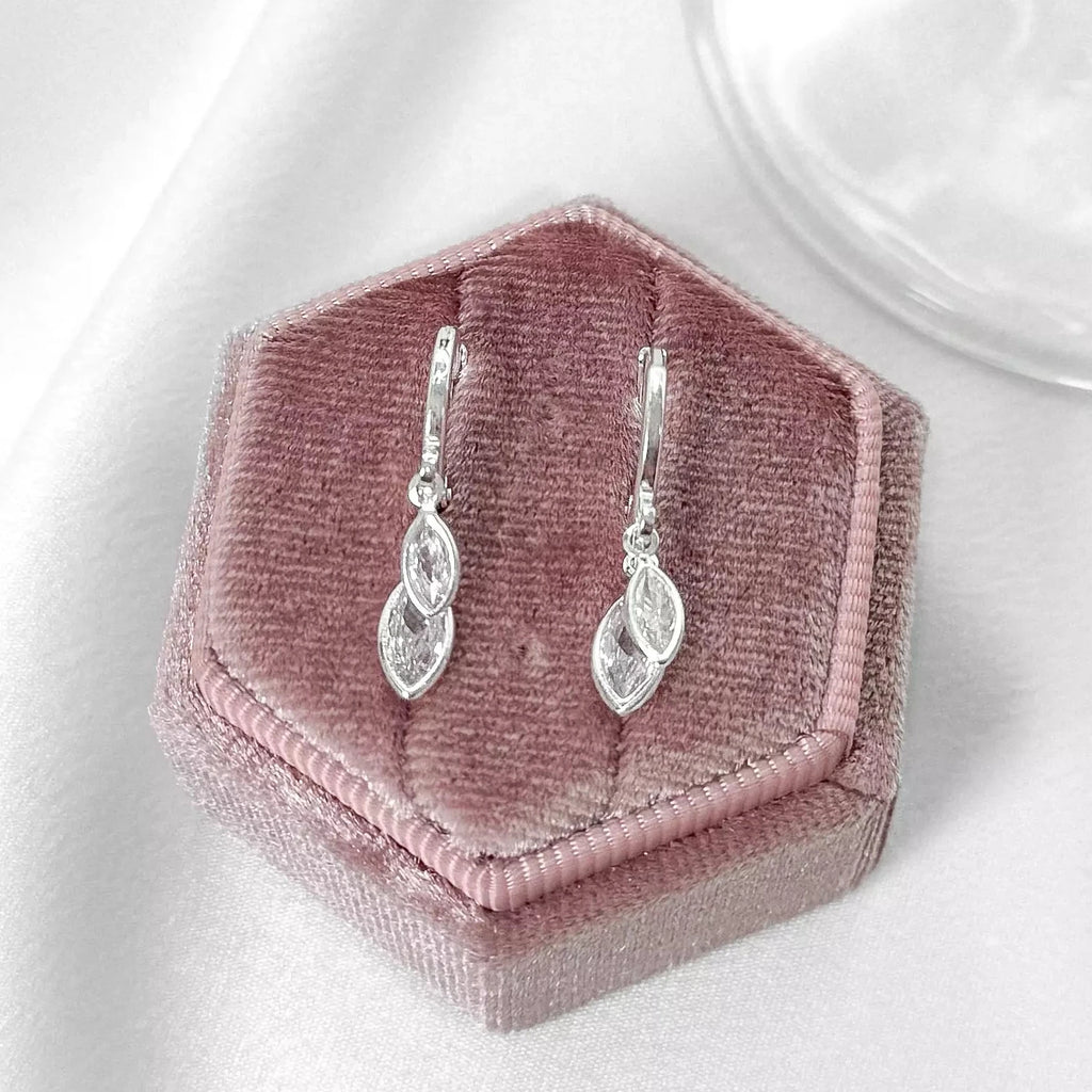 Solé Double Drop Earrings - Silver