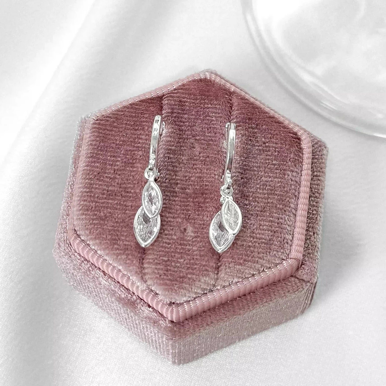 Solé Double Drop Earrings - Silver