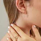 Solé Double Drop Earrings - Gold